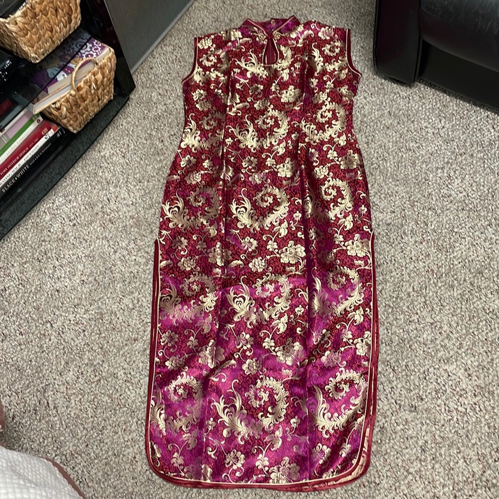 Vintage silk Asian dress